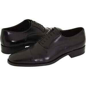 Bruno Magli Mens Maioco Lace up Cap Toe Dress Shoes US 12 D Black Leather NWOB